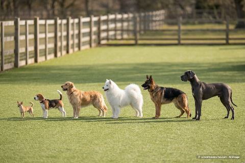 Golden retriever, in “Chihuahua vs beagle vs golden retriever vs samoyed vs german shepherd vs great dane”