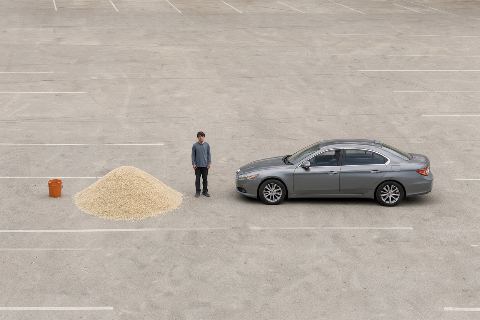 What does 1,000,000 grams of long-grain rice look like?