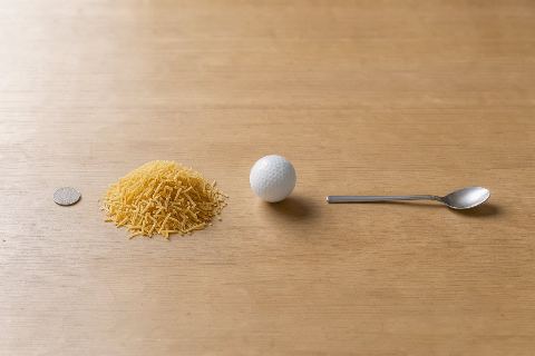 What does 70 grams of dry pasta look like?