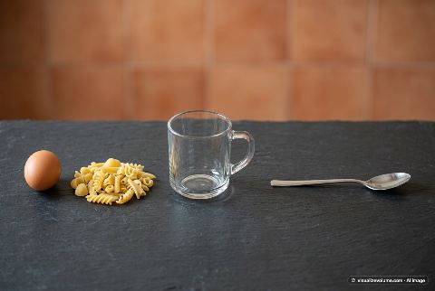 Dry pasta, in “What does 70 grams of dry pasta look like?”