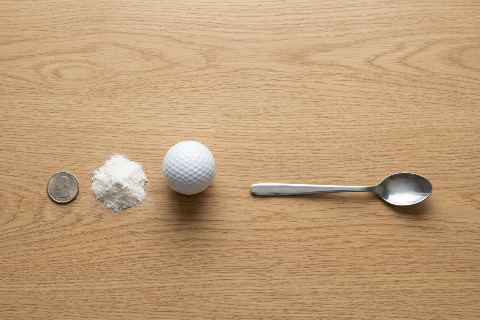 What does 5 grams of beta-alanine powder look like?