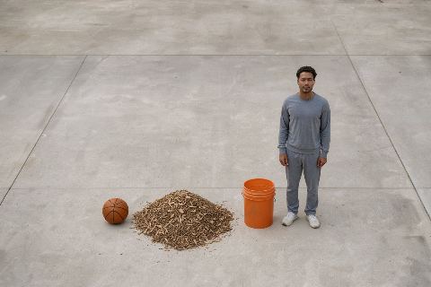 What does 2 cubic feet of wood chips look like?