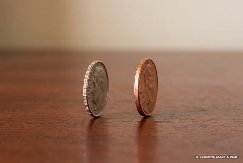 US penny, in “Dime vs penny”