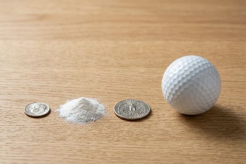 What does 2 grams of taurine powder look like?