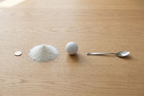 What does 60 grams of cyclodextrin powder look like?