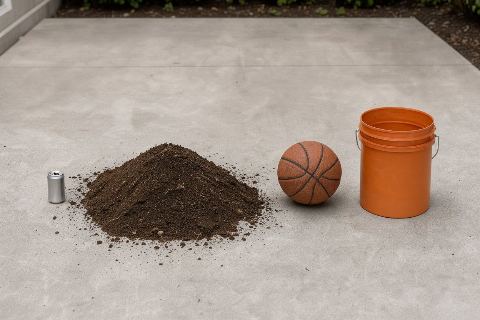 What does 1 cubic foot of topsoil look like?