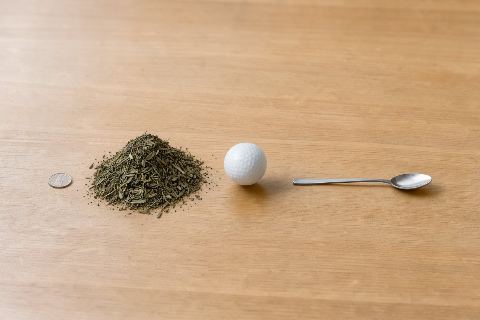 What does 2 ounces of loose leaf tea look like?