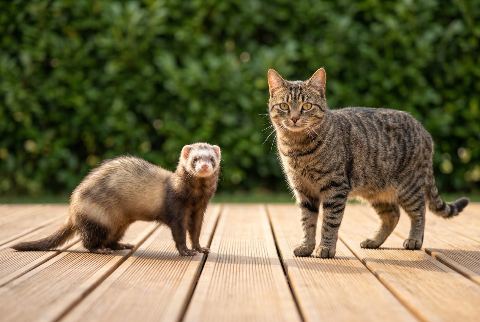 Domestic cat, in “Ferret vs cat”