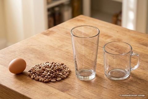Dried beans, in “What does 100 grams of dried beans look like?”