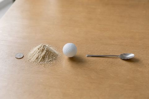 What does 25 grams of psyllium husk powder look like?