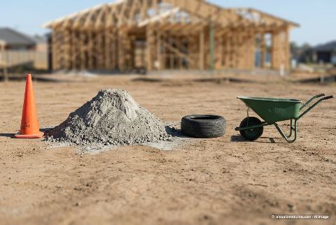 Dry concrete mix, in “What does 1.23 cubic yards of dry concrete mix look like?”