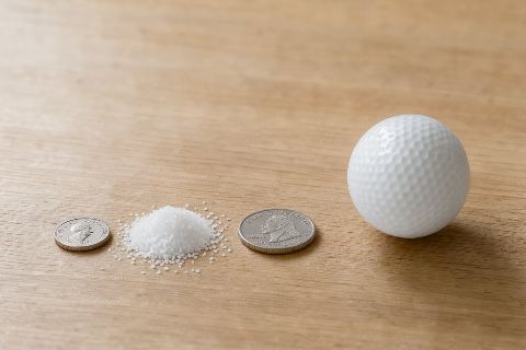 What does 2.5 grams of table salt (fine) look like?