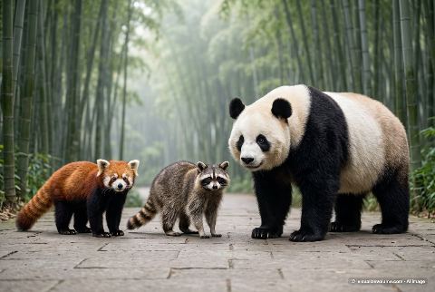 Giant panda, in “Red panda vs raccoon vs giant panda”