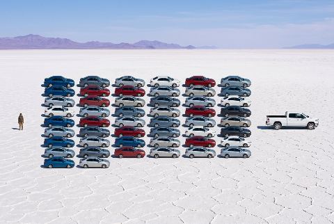 Full-size pickup truck, in “What do 50 cars look like?”