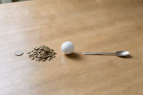What does 30 grams of pumpkin seeds look like?