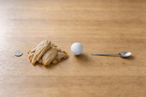 What does 1 cup of cooked chicken breast look like?