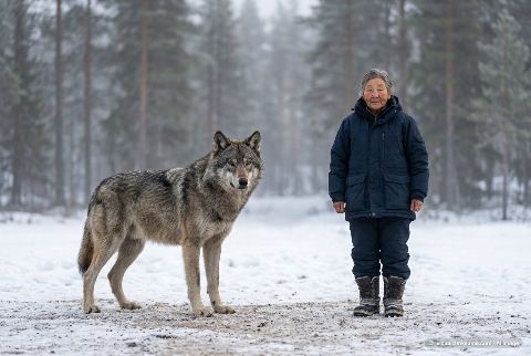 Dire wolf, in “Dire wolf vs person”