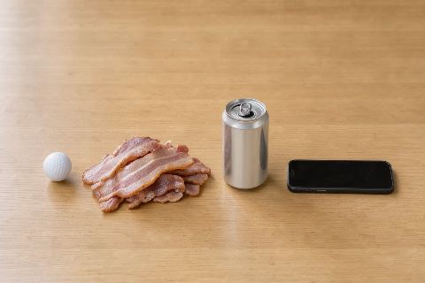 What does 1 pound of bacon look like?