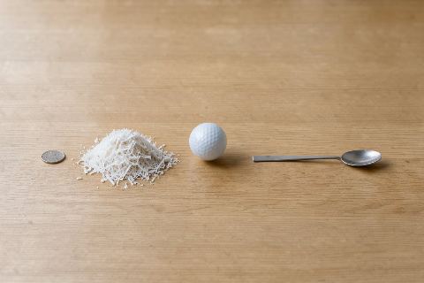 What does 35 grams of shredded coconut look like?