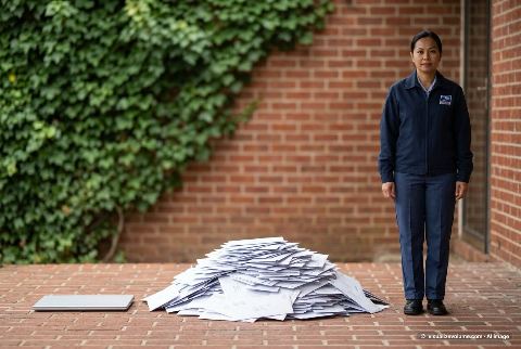Laptop, in “What do 1,000 envelopes look like?”