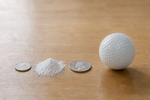 What does 3 grams of baking soda look like?
