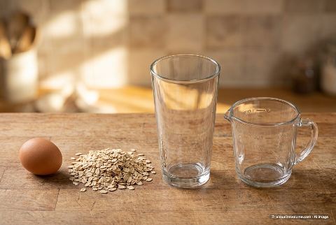 Rolled oats, in “What does 35 grams of rolled oats look like?”