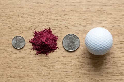 What does 1 teaspoon of beetroot powder look like?
