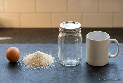 Granulated sugar, in “What does 100 grams of granulated sugar look like?”