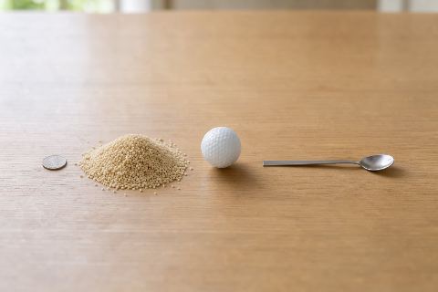 What does 80 grams of couscous (dry) look like?