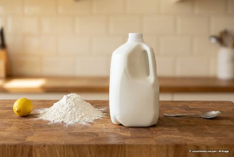 All-purpose flour, in “What does 500 grams of bread flour look like?”