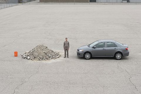 What does 5 tons of crushed concrete look like?