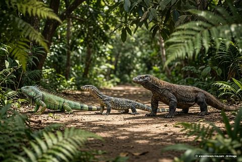 Green iguana, in “Iguana vs monitor lizard vs komodo dragon”