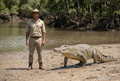 Nile crocodile, in “Person vs crocodile”