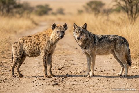 Gray wolf, in “Hyena vs wolf”