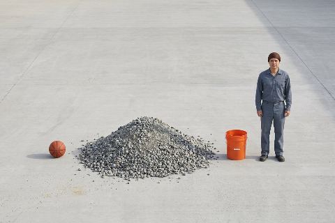 What does 1 ton of gravel look like?