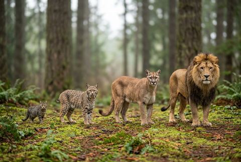 African lion, in “Cat vs bobcat vs cougar vs lion”