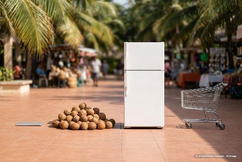 Shopping cart, in “How many coconuts would fill a shopping cart?”