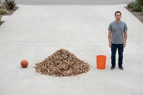 What does 20 cubic feet of wood chips look like?