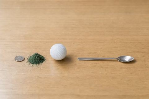 What does 5 grams of spirulina powder look like?