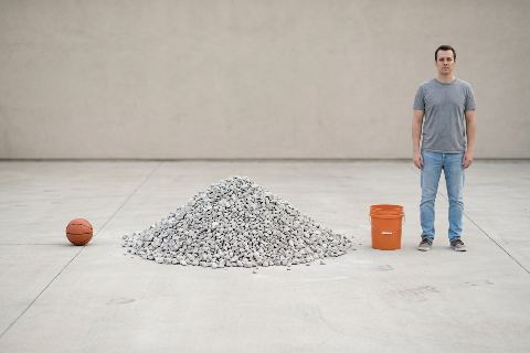 What does 1 cubic yard of crushed limestone look like?