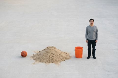What does 8.33 cubic feet of dry sand look like?