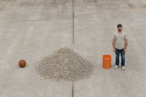 What does 1 cubic yard of gravel look like?