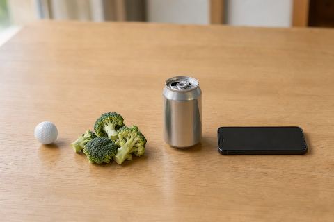What does 100 grams of broccoli florets look like?