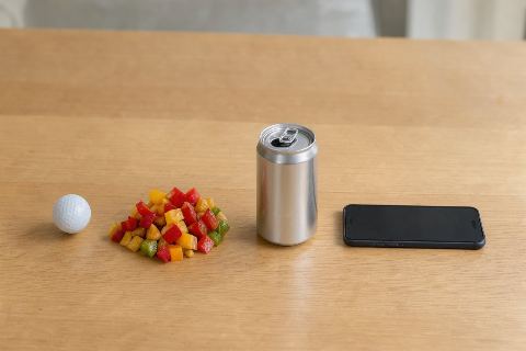 What does 1 cup of diced bell pepper look like?