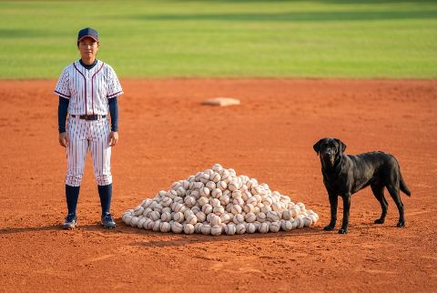 Labrador Retriever, in “What do 1,000 baseballs look like?”