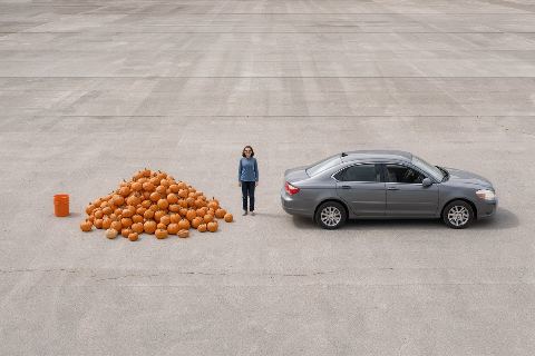What do 100 pumpkins look like?