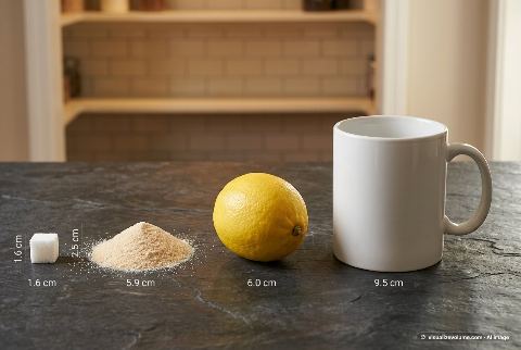 Gelatin powder, in “What does 15 grams of gelatin powder look like?”